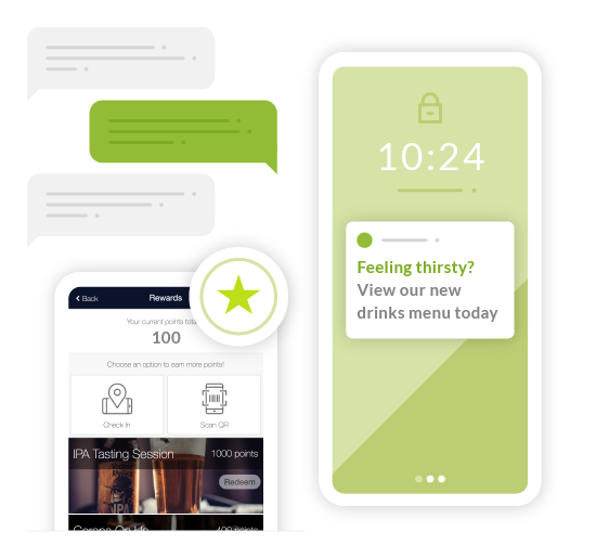 bar and pub apps mockup